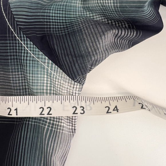 7 Diamond Shirt Mens Large Blue Green Plaid Button Up XXL Cotton Long Sleeve - Picture 12 of 13